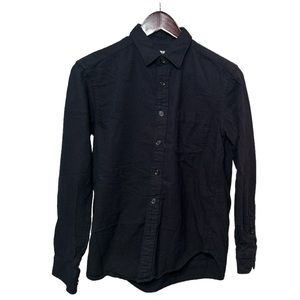 Versatile Classic: Uniqlo Men's XS Dark Blue Flannel Shirt